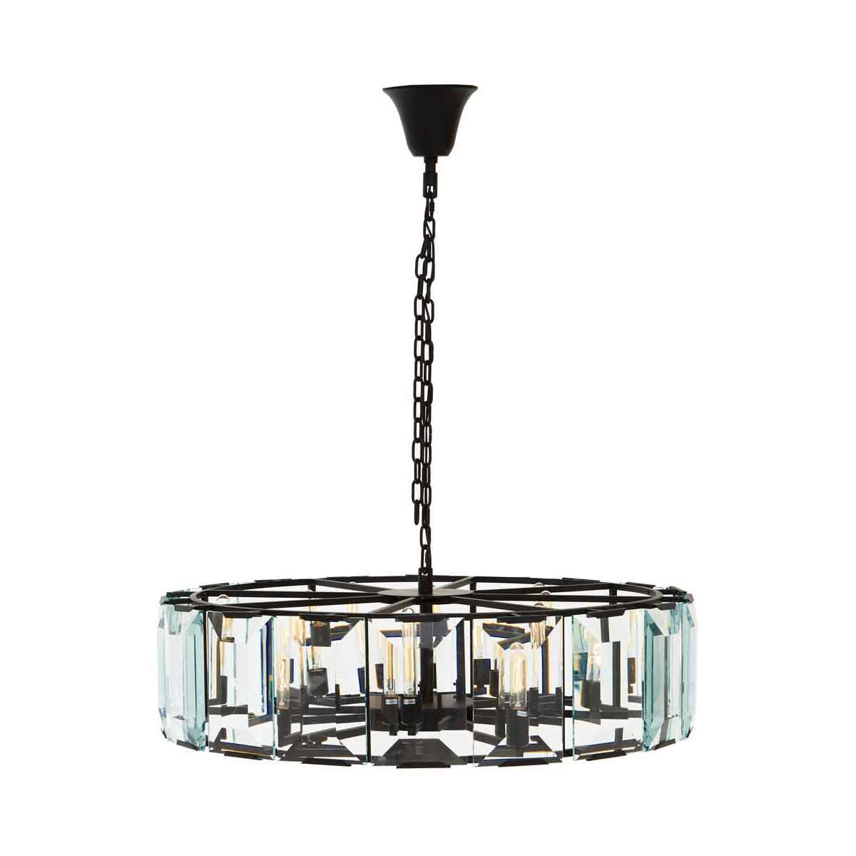 Babylon Large Black 12 Light Pendant Light