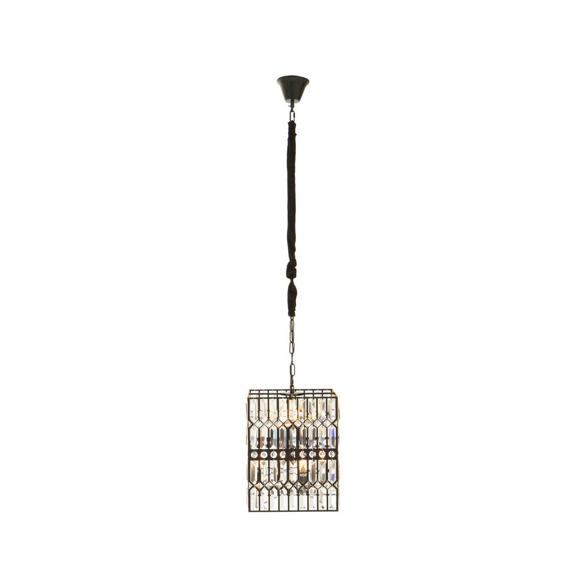 Babylon Black  Crystal 6 Light Pendant Light