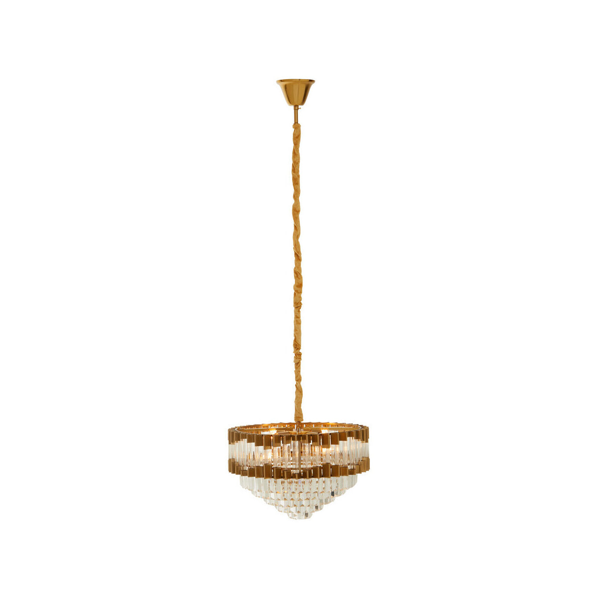Babylon Four Bulb Antique Gold Chandelier