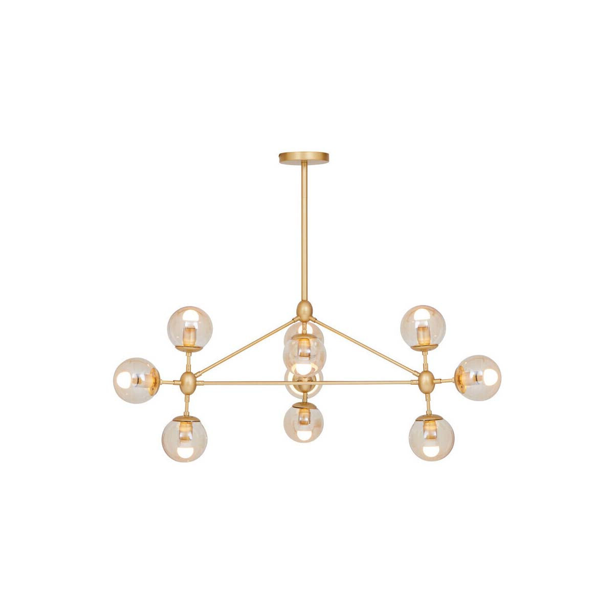 Abira Gold 10 Arm Pendant Light