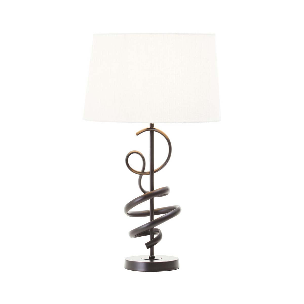 Zavi Matte Black Squiggle Table Lamp