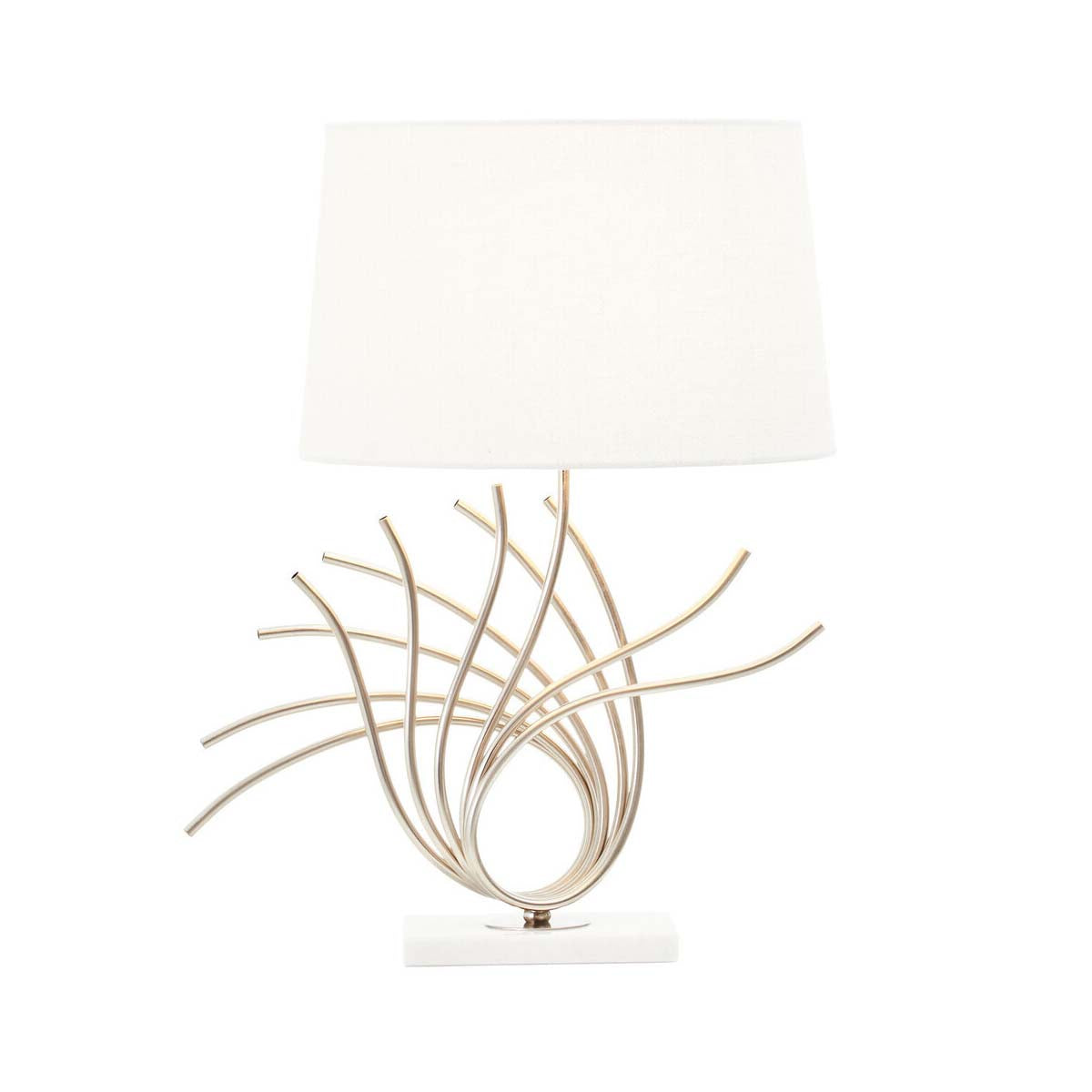 Zaha Brushed Chrome Spoke Table Lamp