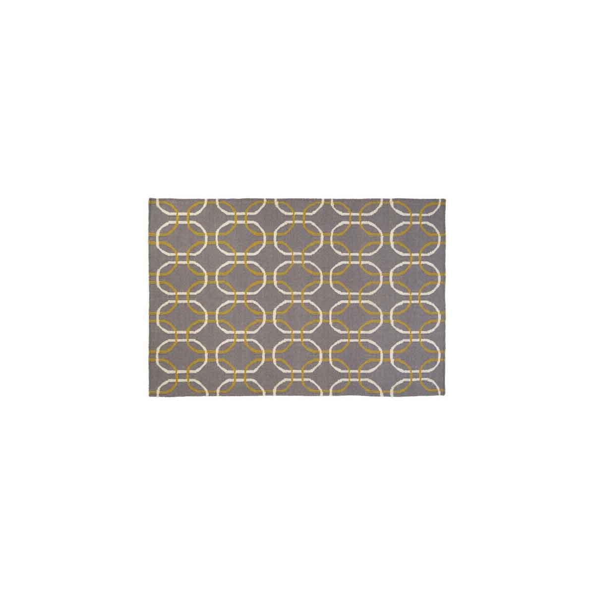 Bosie Oslo Grey White and Green Rug