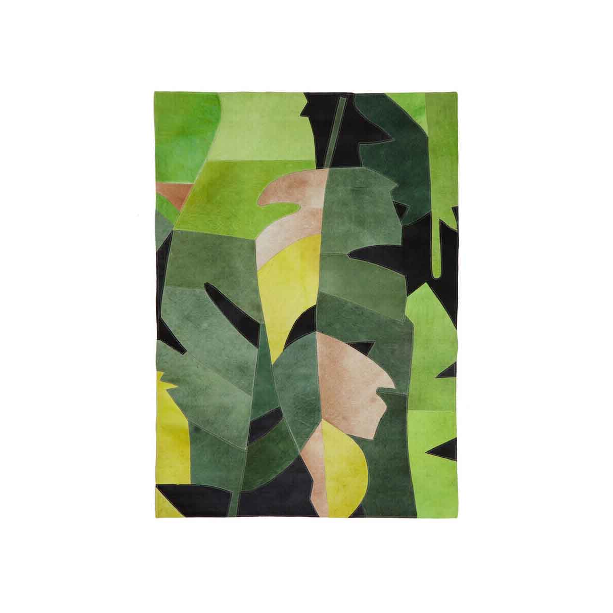 Bosie Safira Small Botanical Hair on Leather Rug