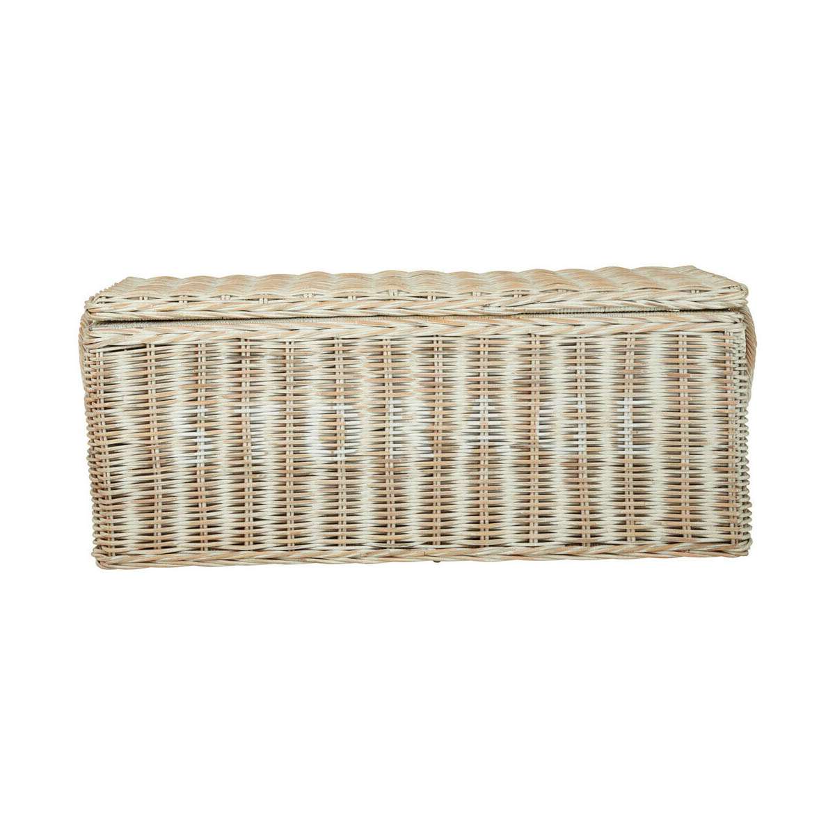 Argento Whitewash Rattan Storage Boxes-Set of 2