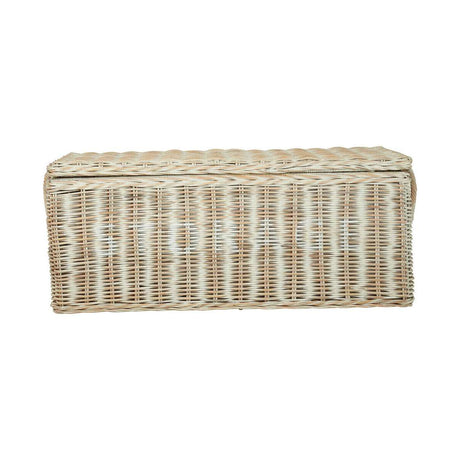 Argento Whitewash Rattan Storage Boxes-Set of 2