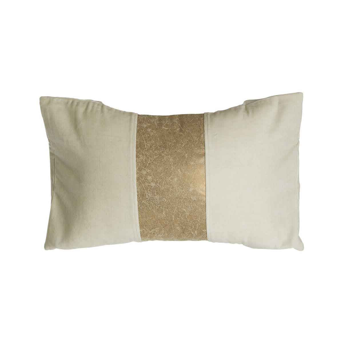 Kensington Townhouse Ivory Velvet And Gold Cushion