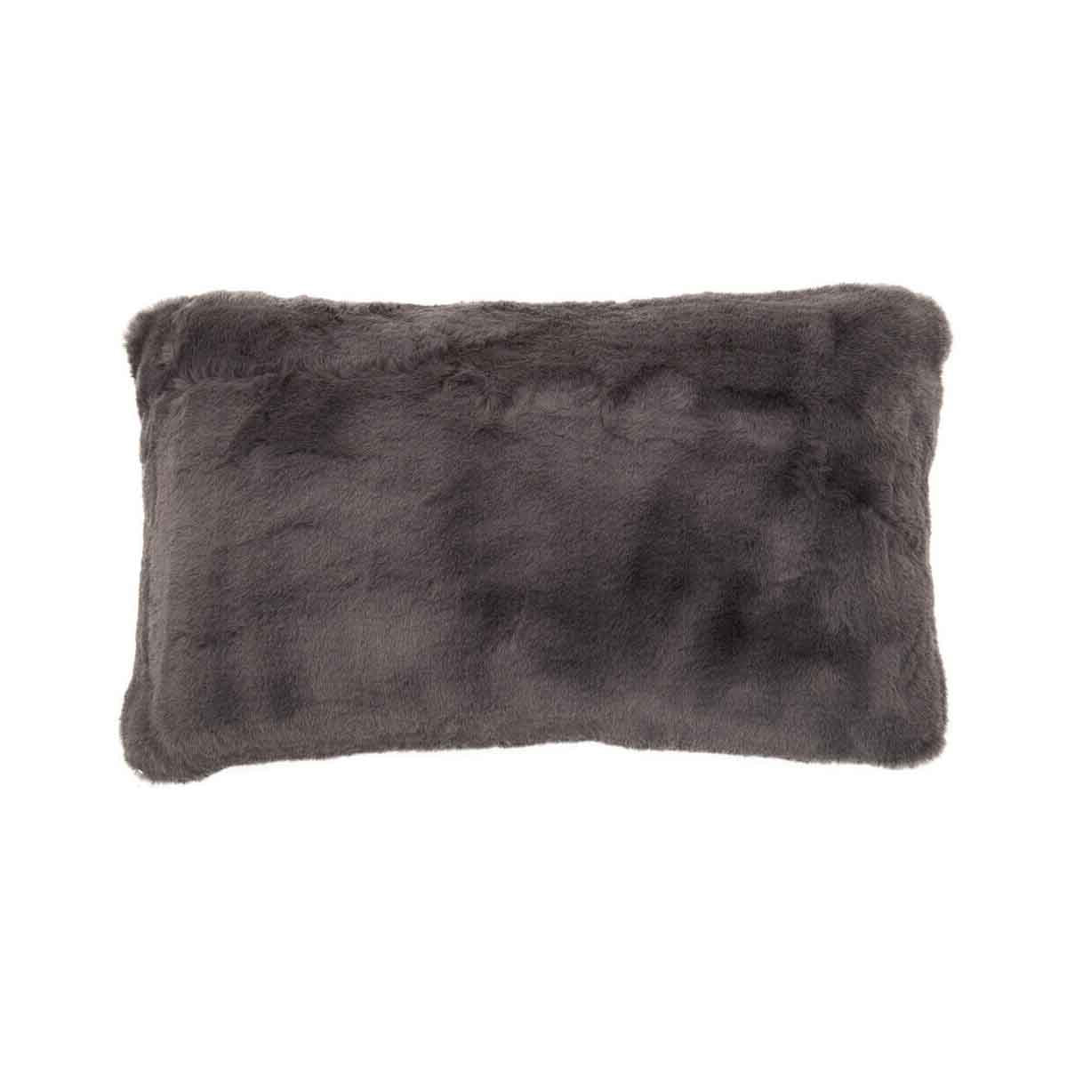 Bosie Lamina Grey Rectangular Fur Cushion