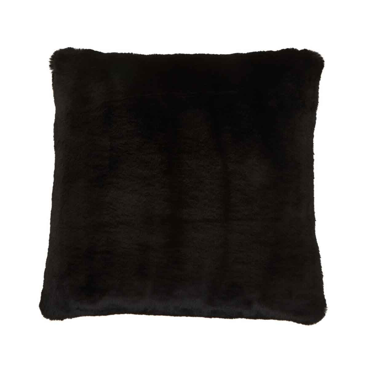 Bosie Lamina Black Square Fur Cushion