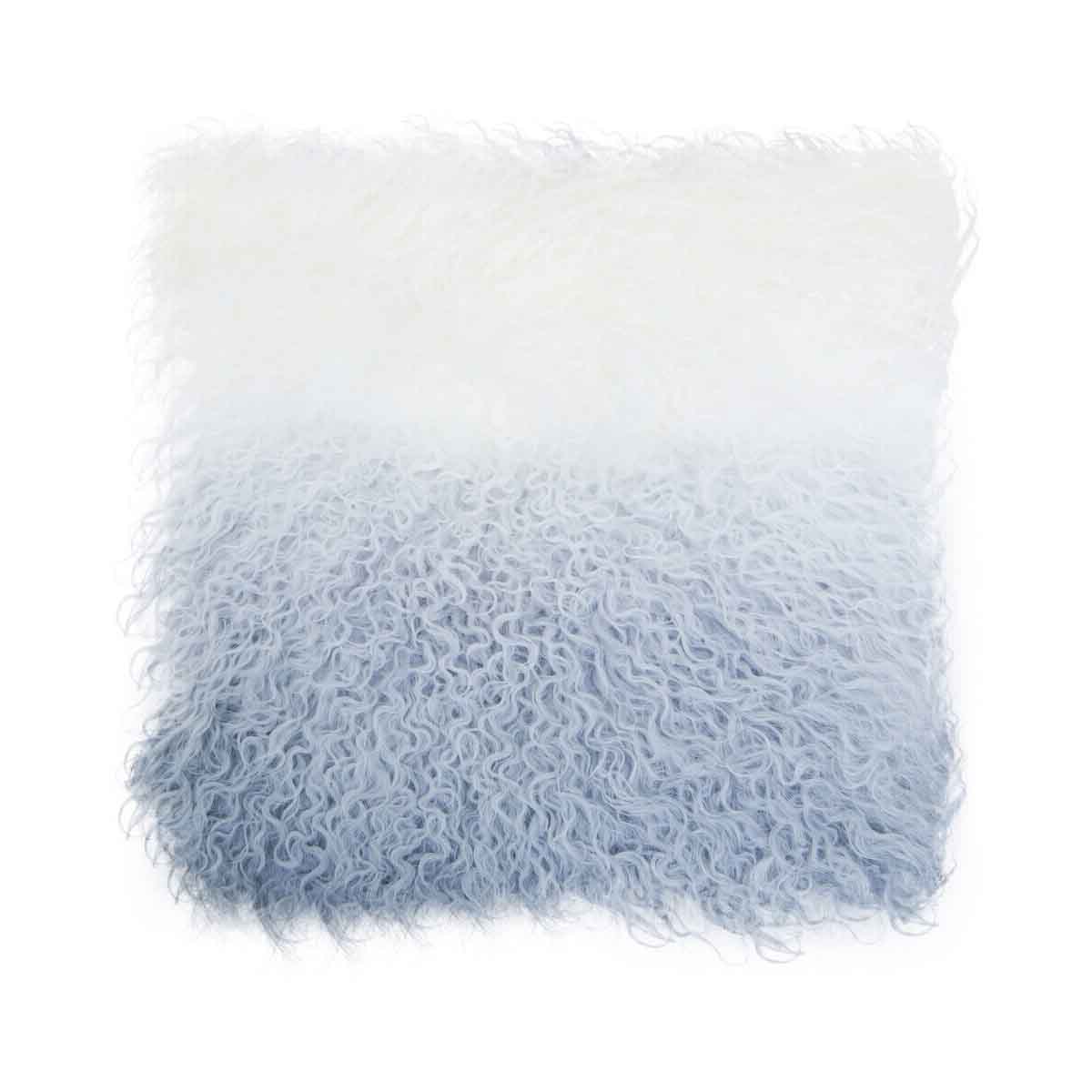 Bosie Mongolian Fur Grey Ombre Square Cushion