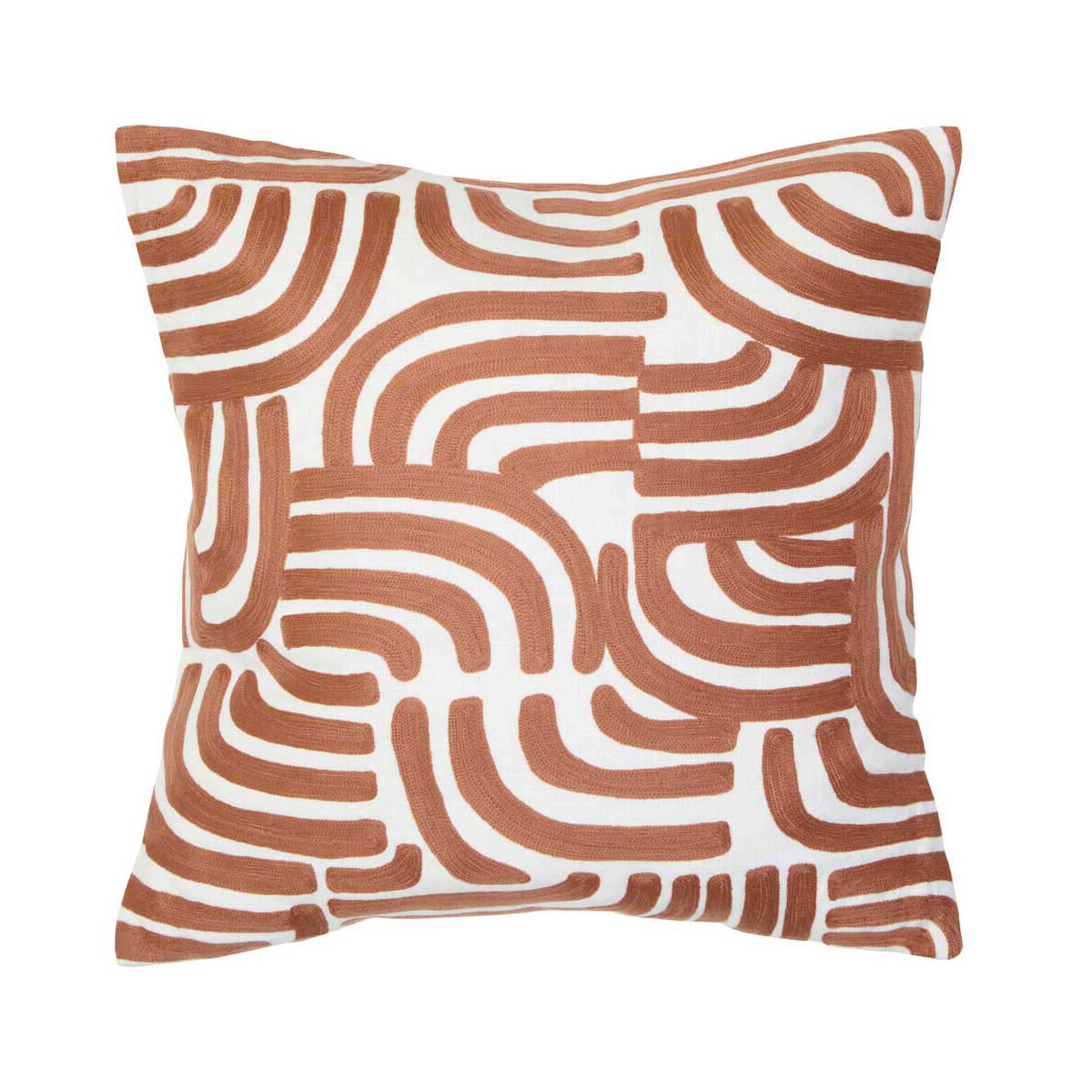Bosie Ozella Natural And Terracotta Square Cushion