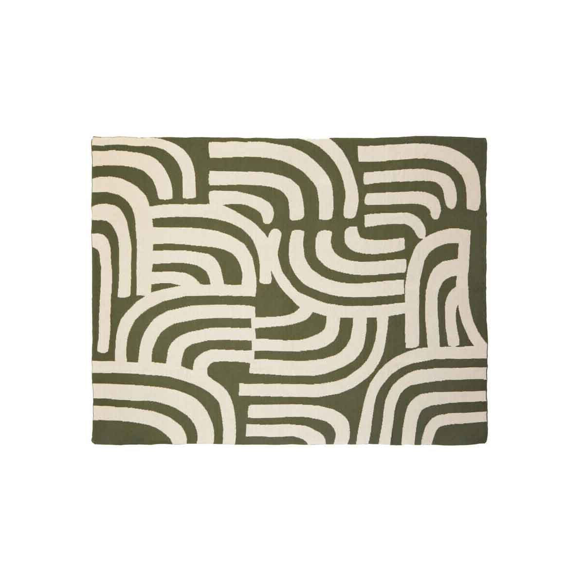 Bosie Ozella Natural And Green Throw