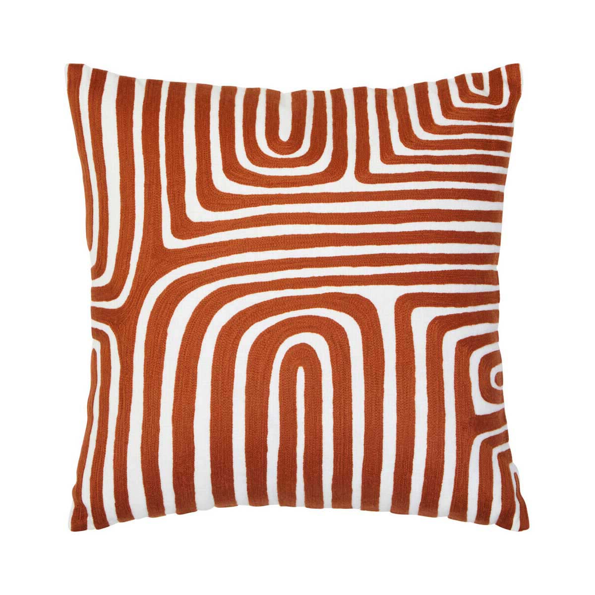 Bosie Ozella Rust And White Cushion