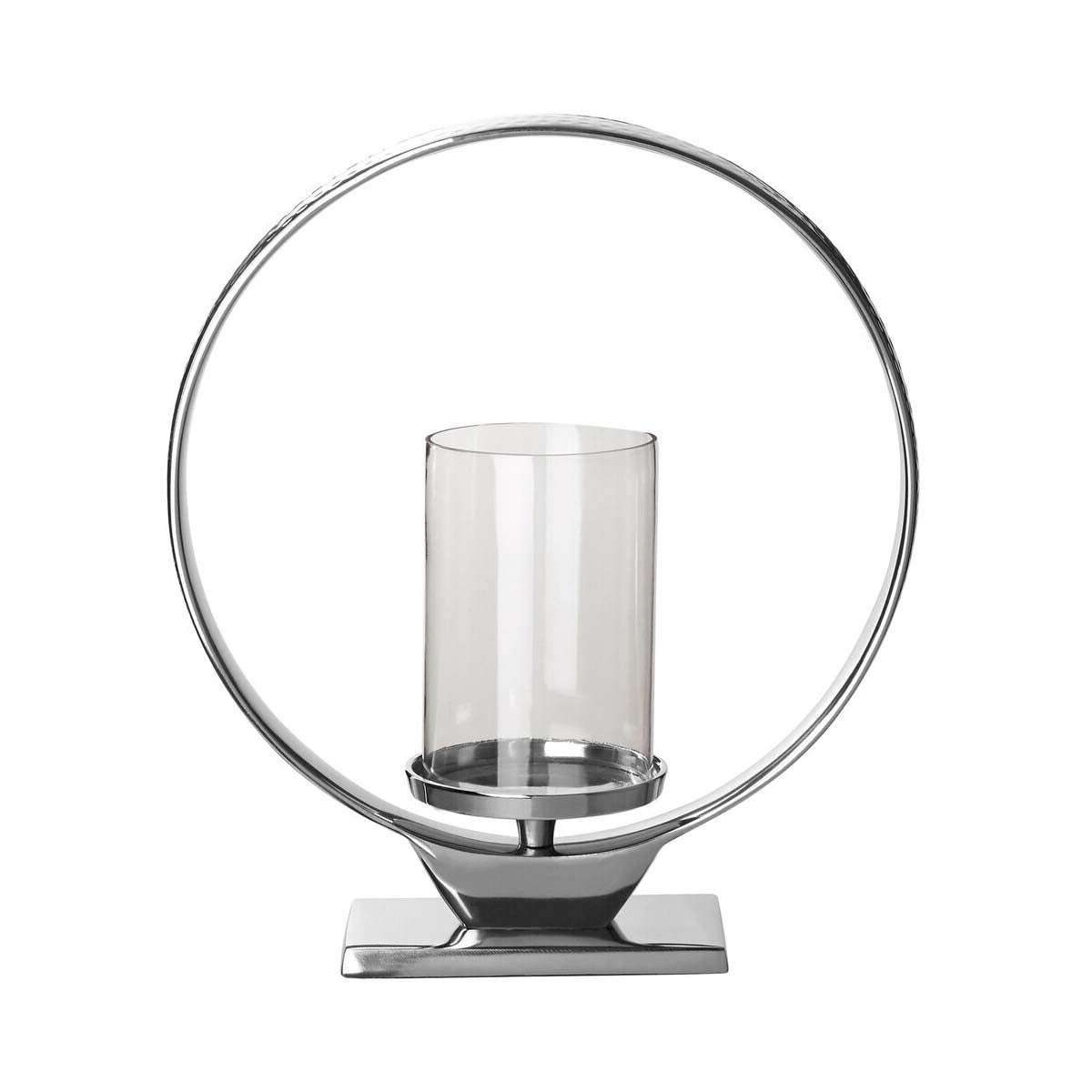 Cirqua Medium Silver Finish Candle Holder