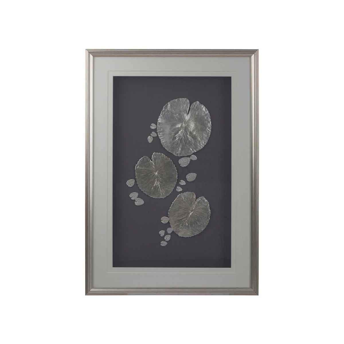 Nason Silver Leaf Design Framed Wall Art
