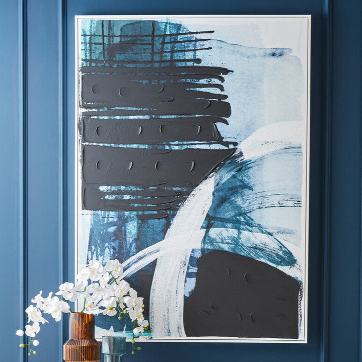 Astratto Blue and Black Wall Art
