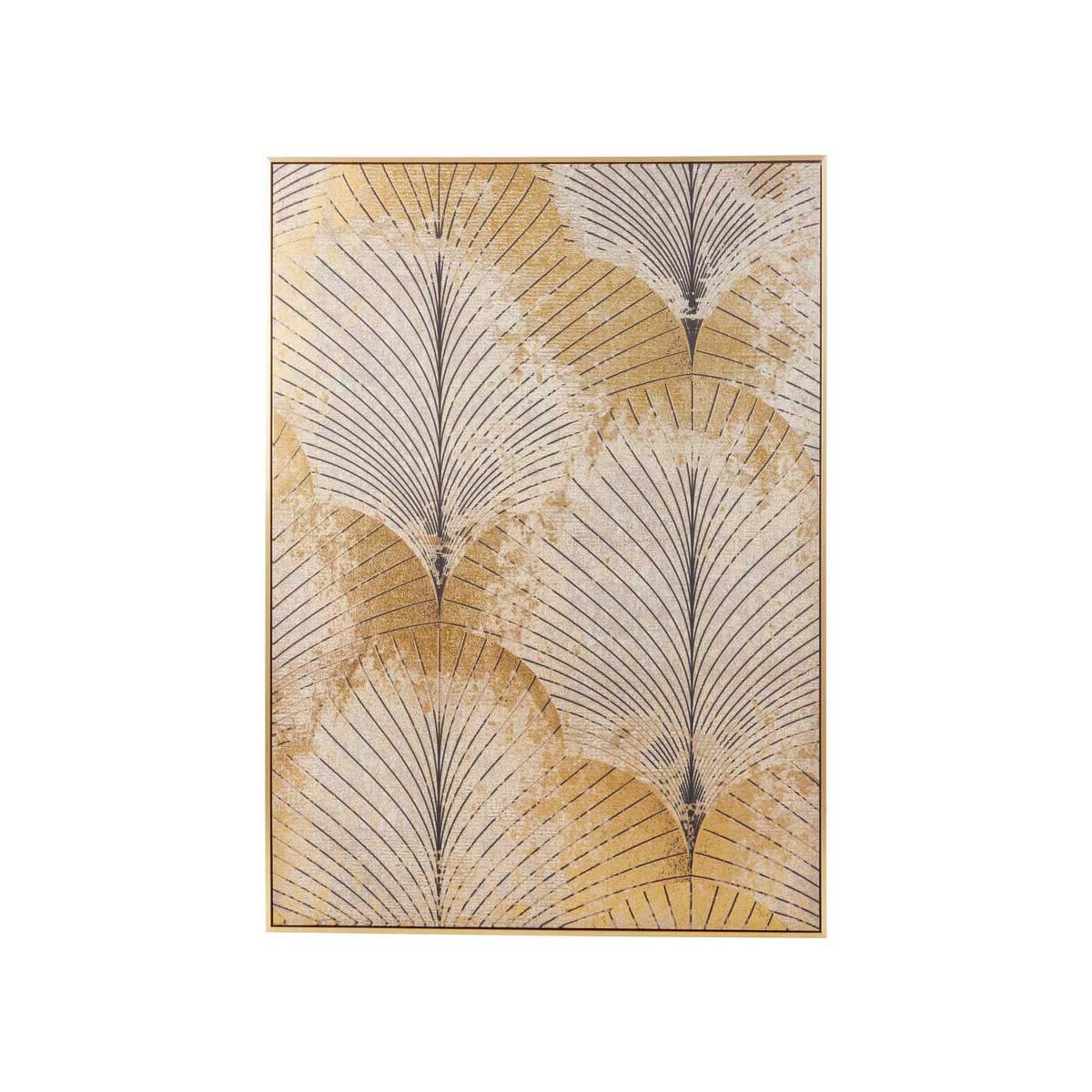 Astratto Canvas Grey and Gold Finish Wall Art