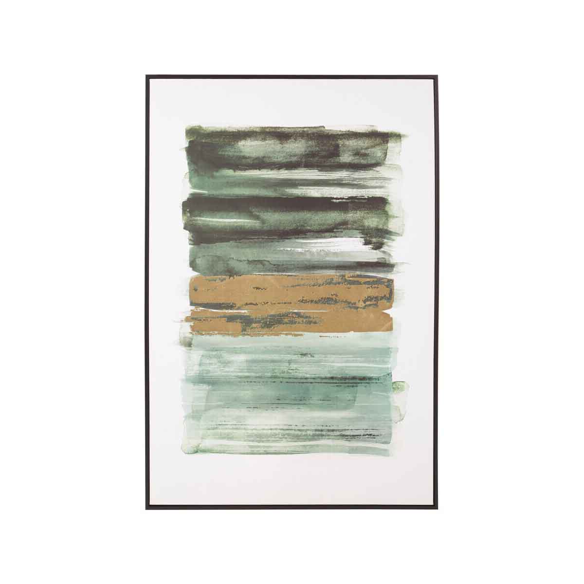 Astratto Canvas Green and Gold Wall Art