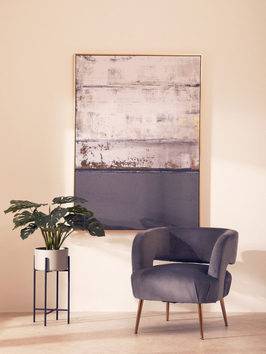 Astratto Grey and Gold Foil Wall Art