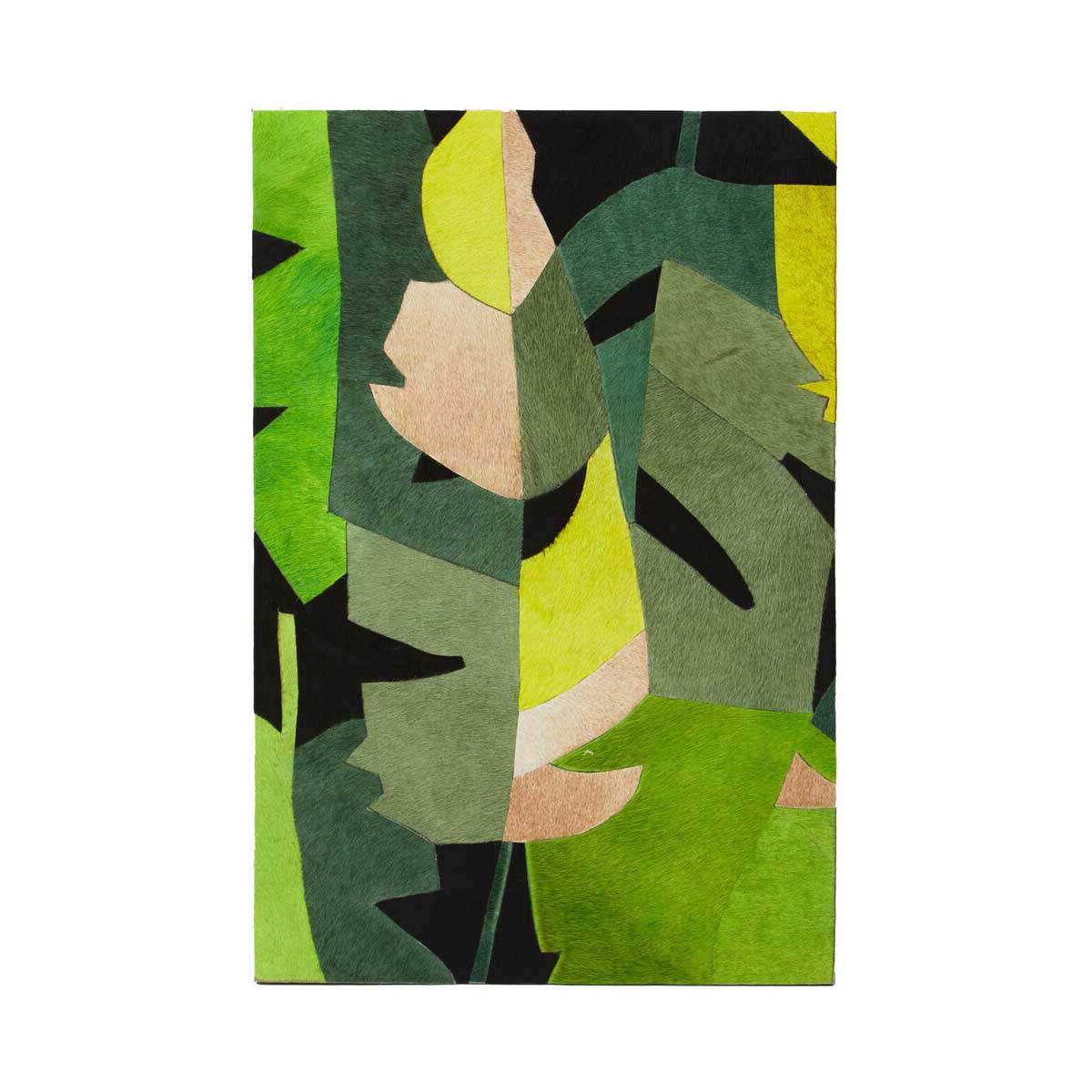 Safira Botanical Hair on Leather Print Wall Art