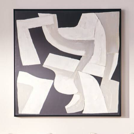 Astratto Monochrome Abstract Textured Wall Art