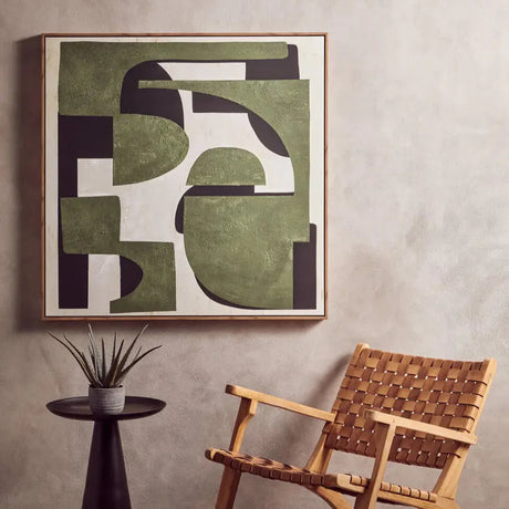 Astratto Green Textured Abstract Wall Art