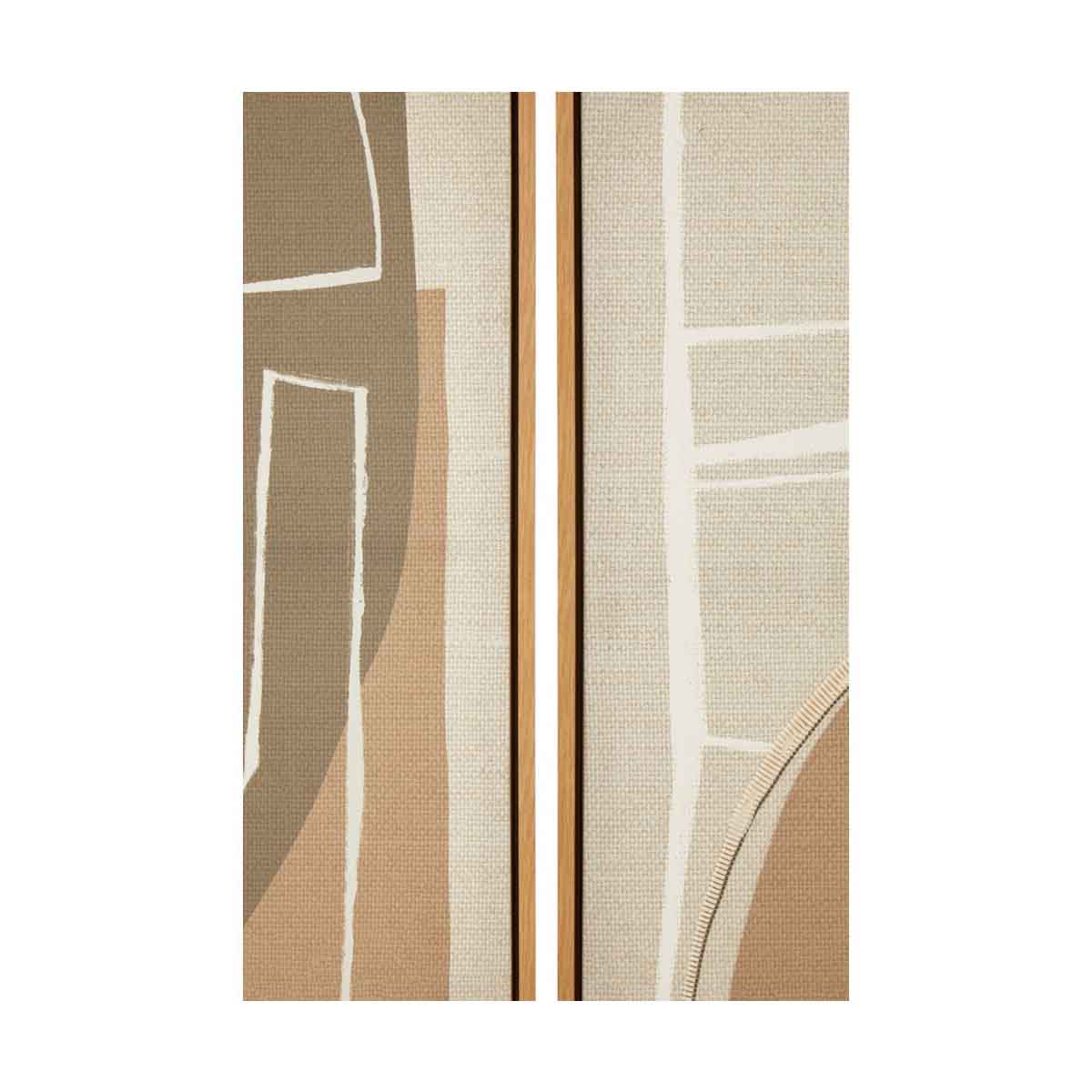 Astratto Set Of 2 Neutral Multi Colour Wall Art