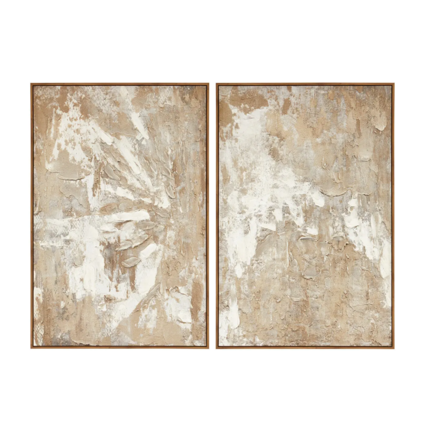 Astratto Set Of 2 Neutral Hued Textured Wall Art