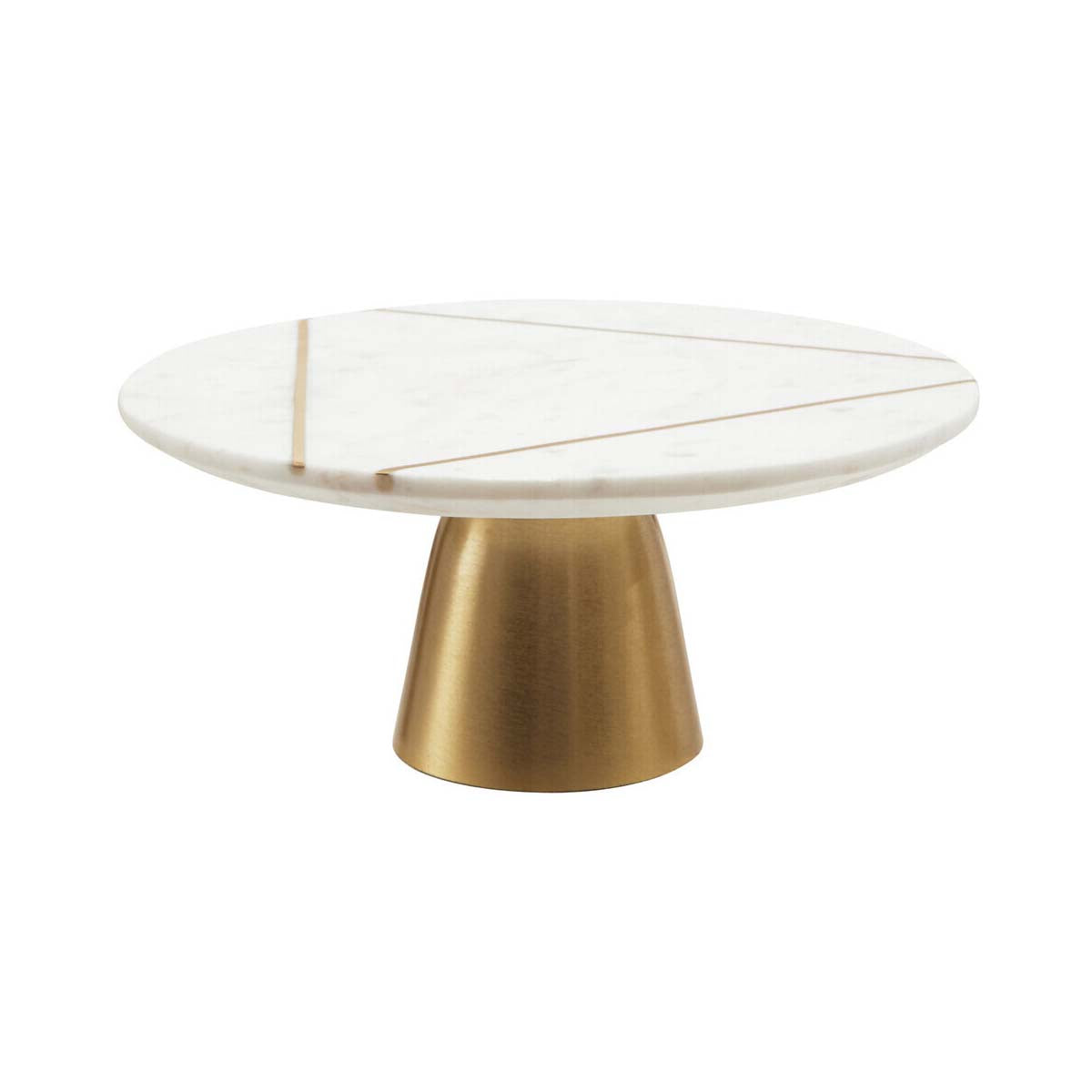 Omari White Marble Cake Stand