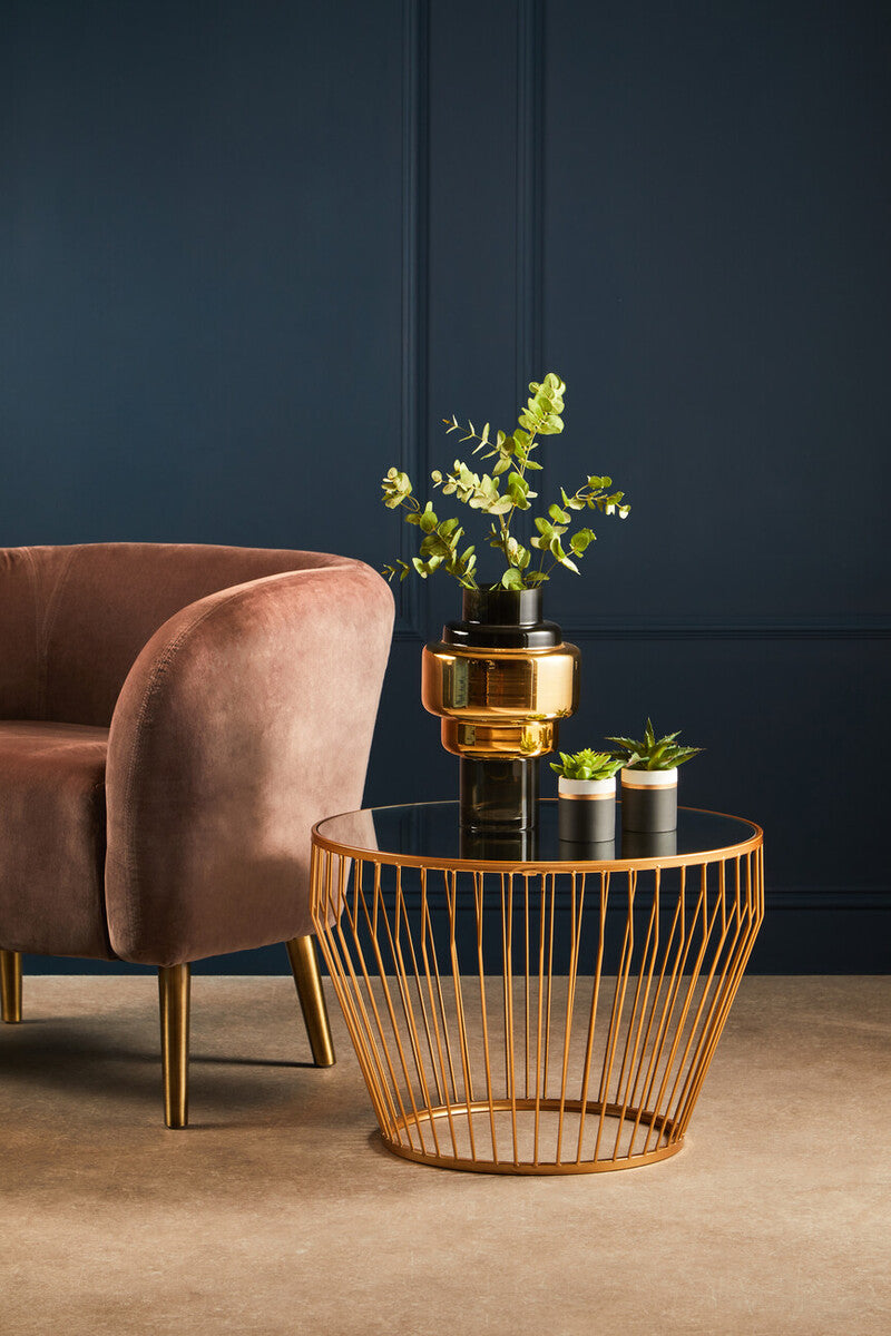 Avantis Gold Finish Tapered Design Side Table