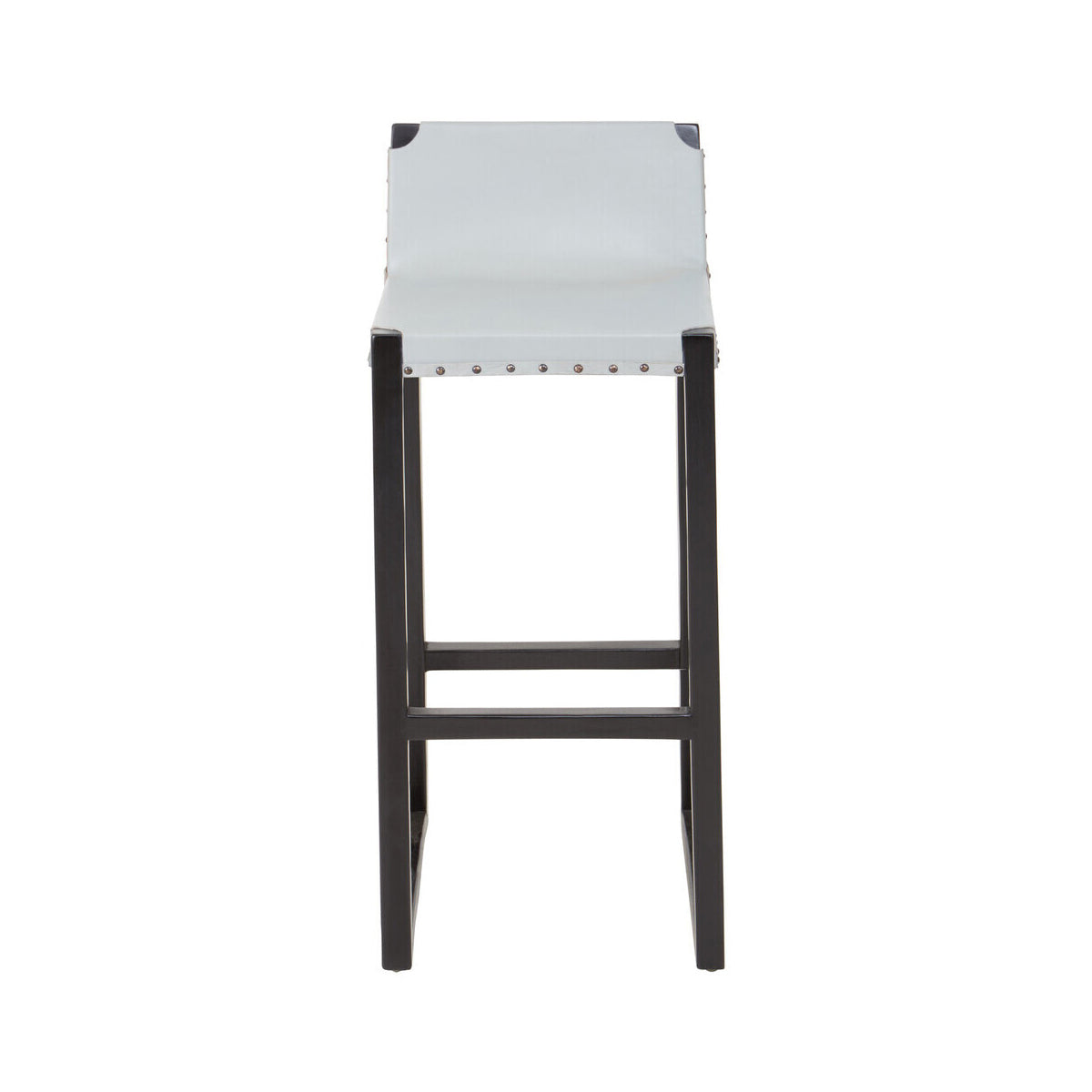 Kendari Grey Leather Bar Stool