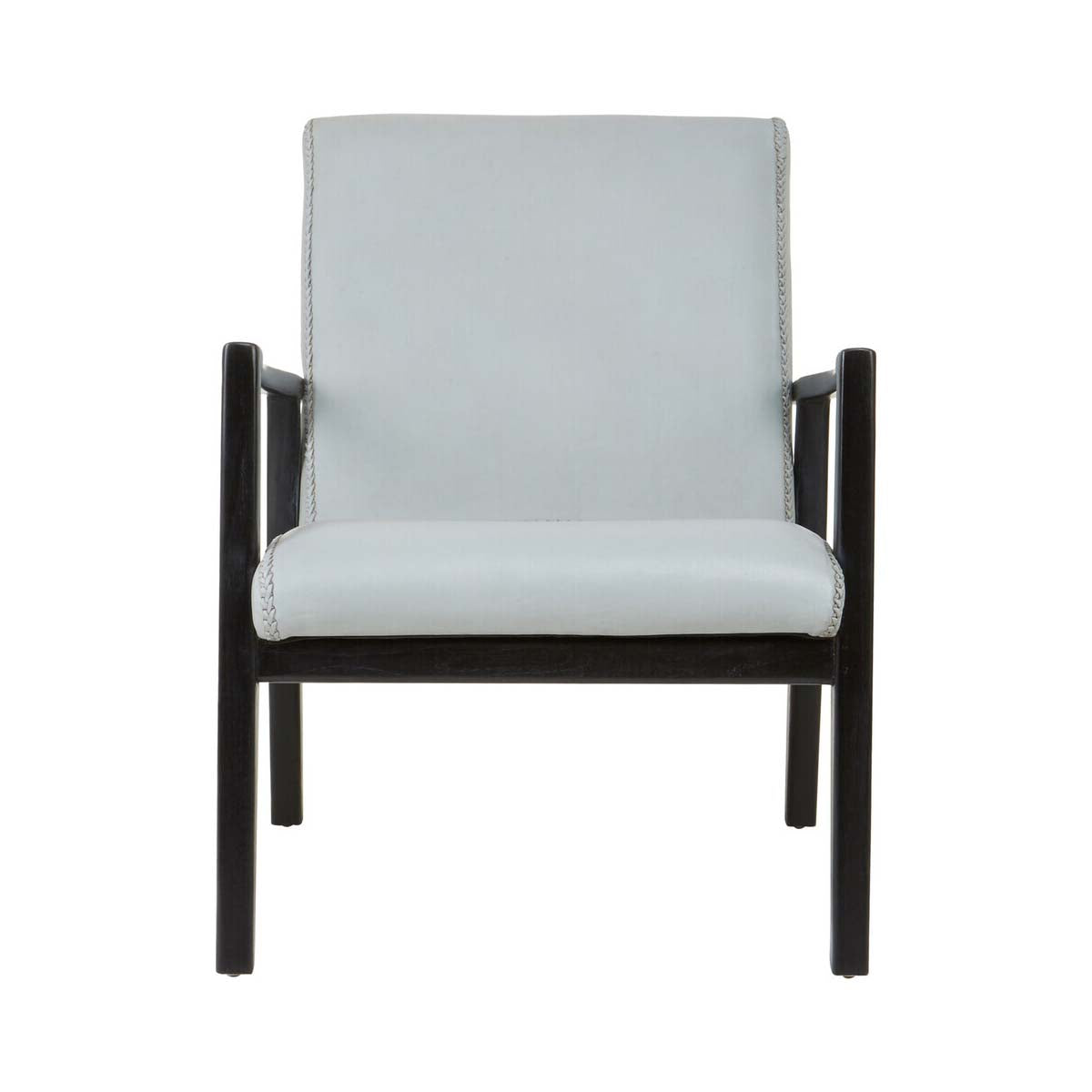 Kendari Grey Leather Curved Seat Chair