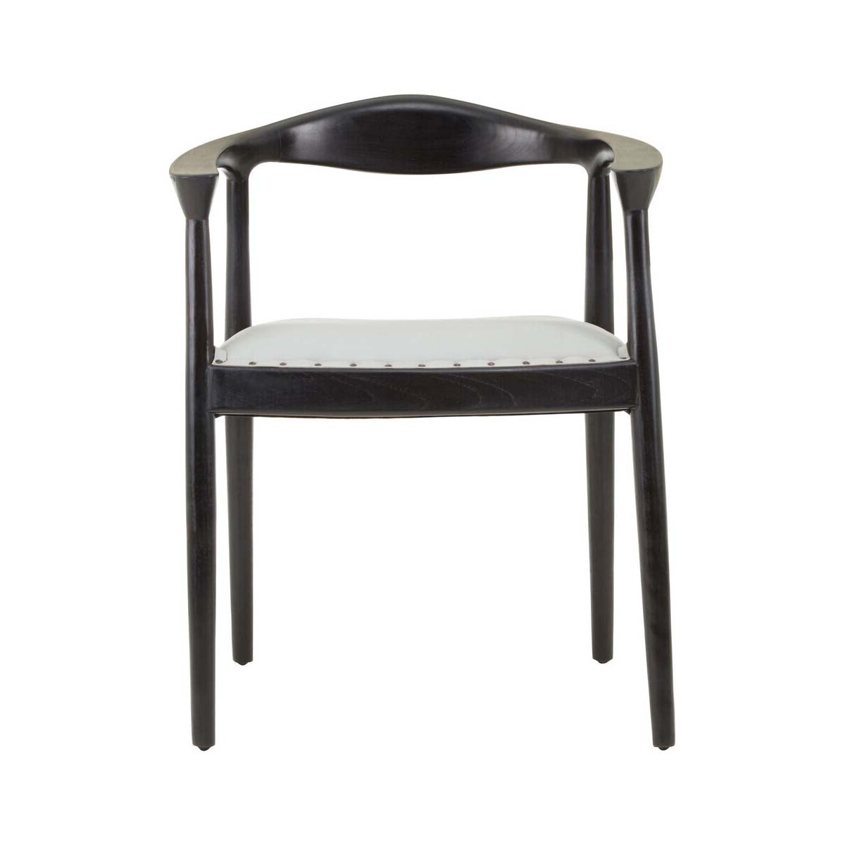 Kendari Open Back Grey Leather Chair