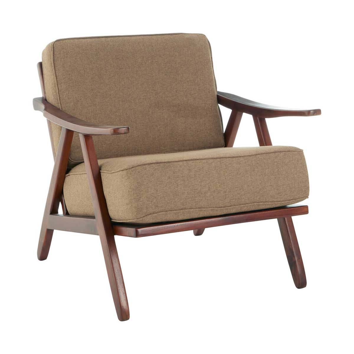 Kendari Chair with Light Brown Fabric Cushion