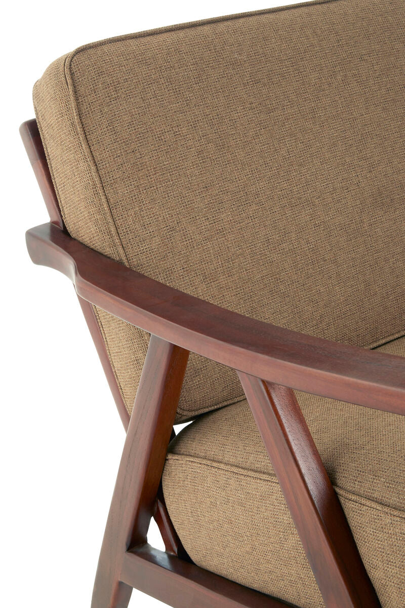 Kendari Chair with Light Brown Fabric Cushion