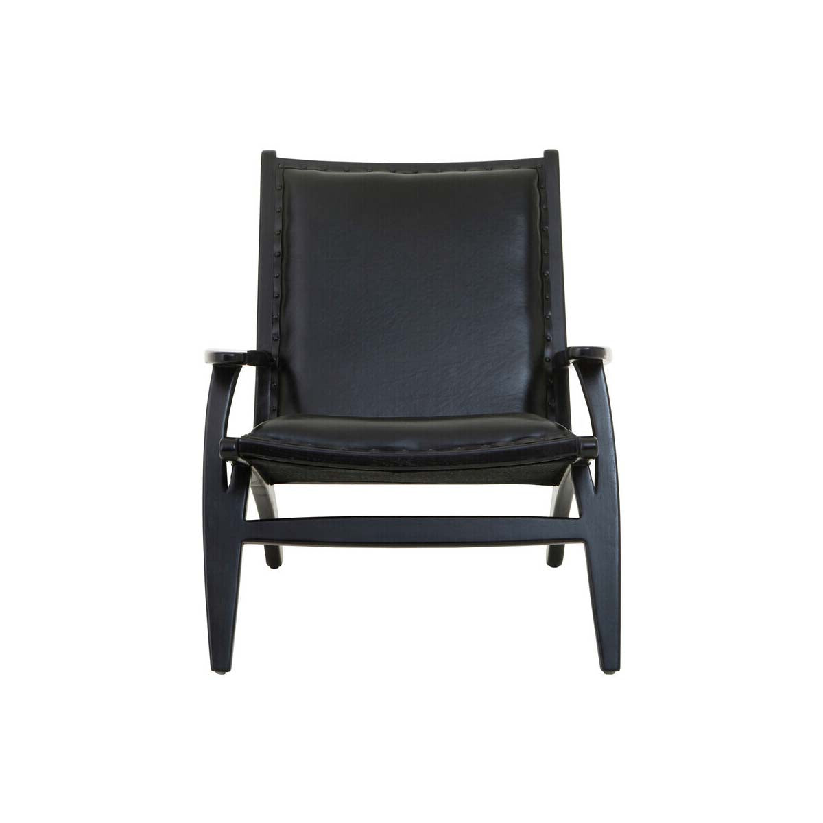 Kendari Chair With Black Plain Cow Leather