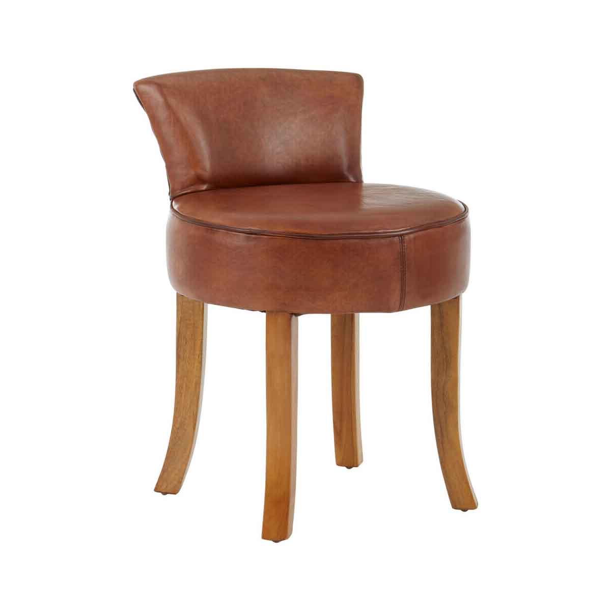 Kendari Small Brown Leather Chair