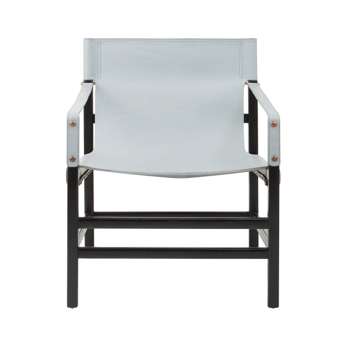 Kendari Plain Grey Leather Chair