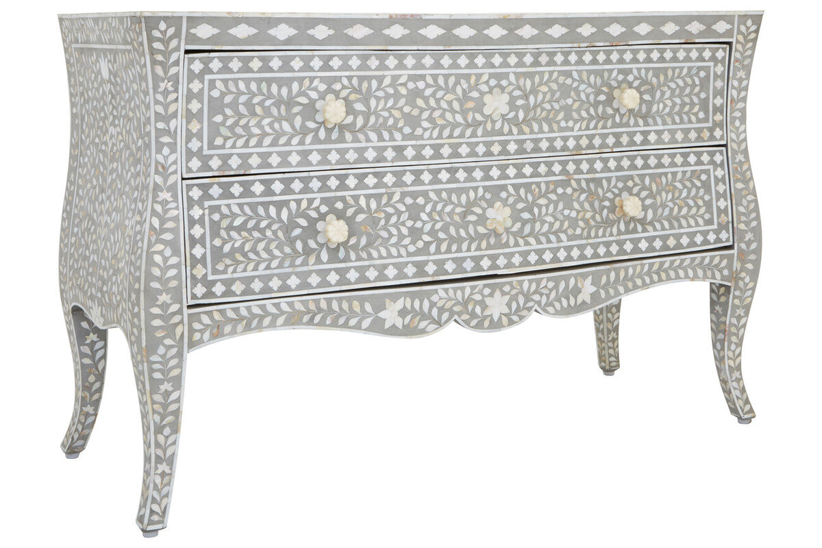 Fusion 2 Drawer Chest with Mother of Pearl Inlay