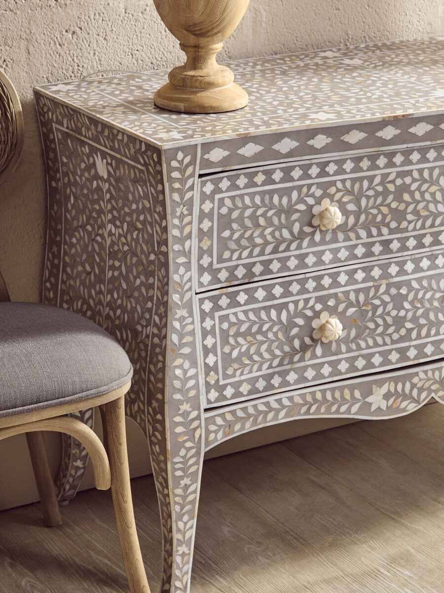 Fusion 2 Drawer Chest with Mother of Pearl Inlay