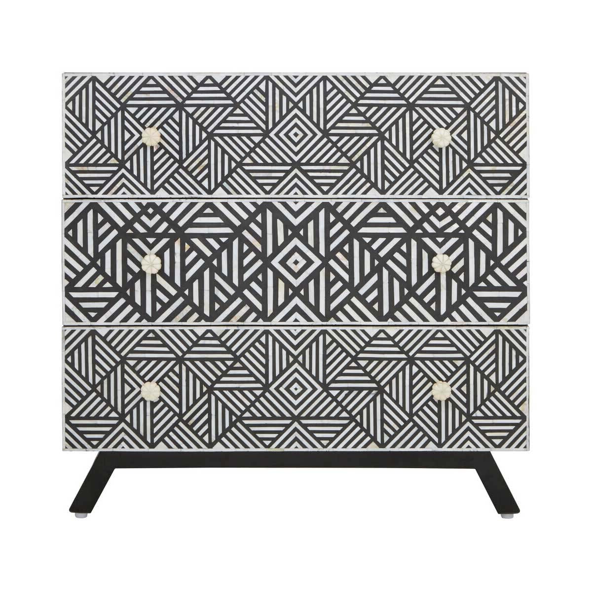 Fusion Bone Monochrome Chest of drawers