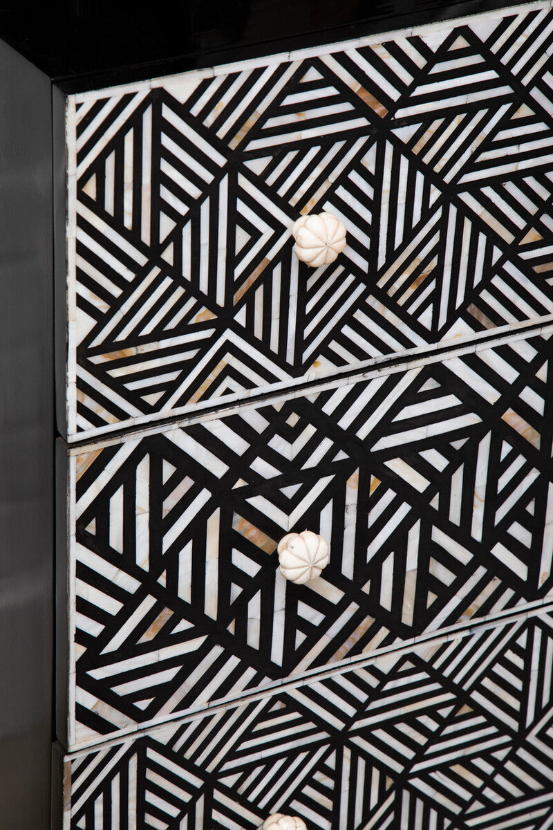 Fusion Bone Monochrome Chest of drawers