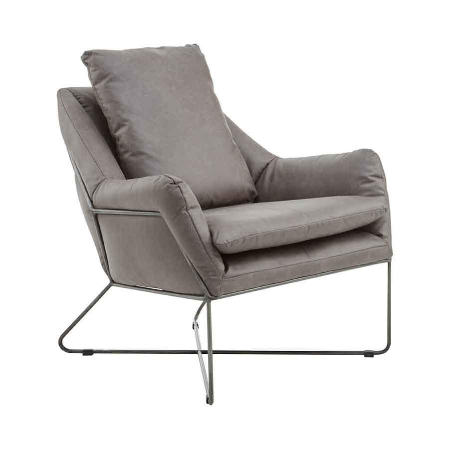 Hugo Grey faux leather Chair