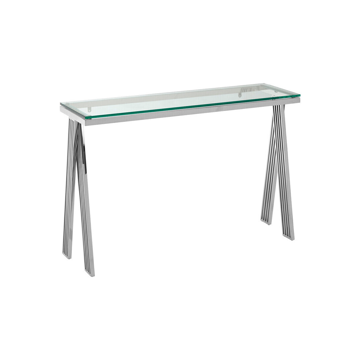 Piermount Clear Glass Console Table