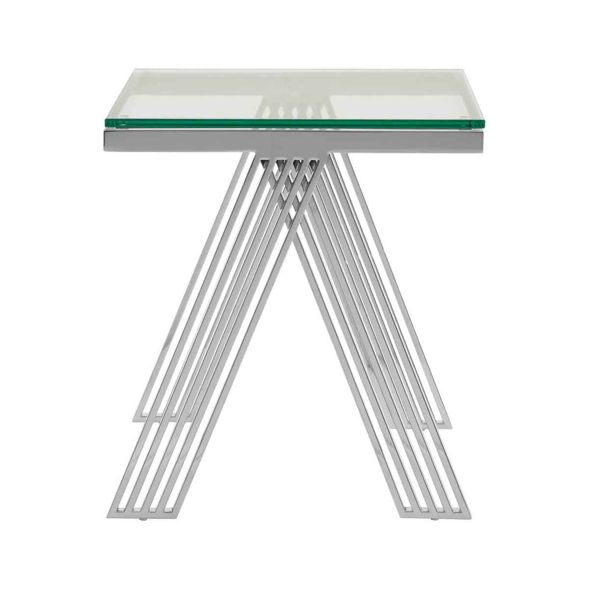 Piermount Clear Glass End Table