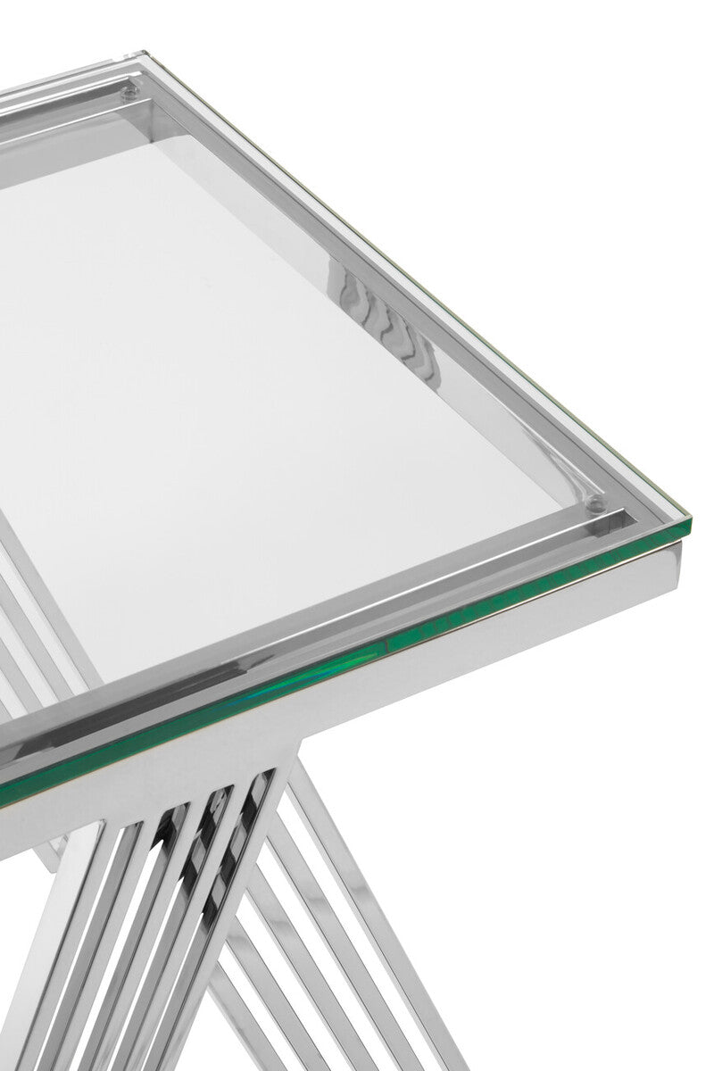 Piermount Clear Glass End Table