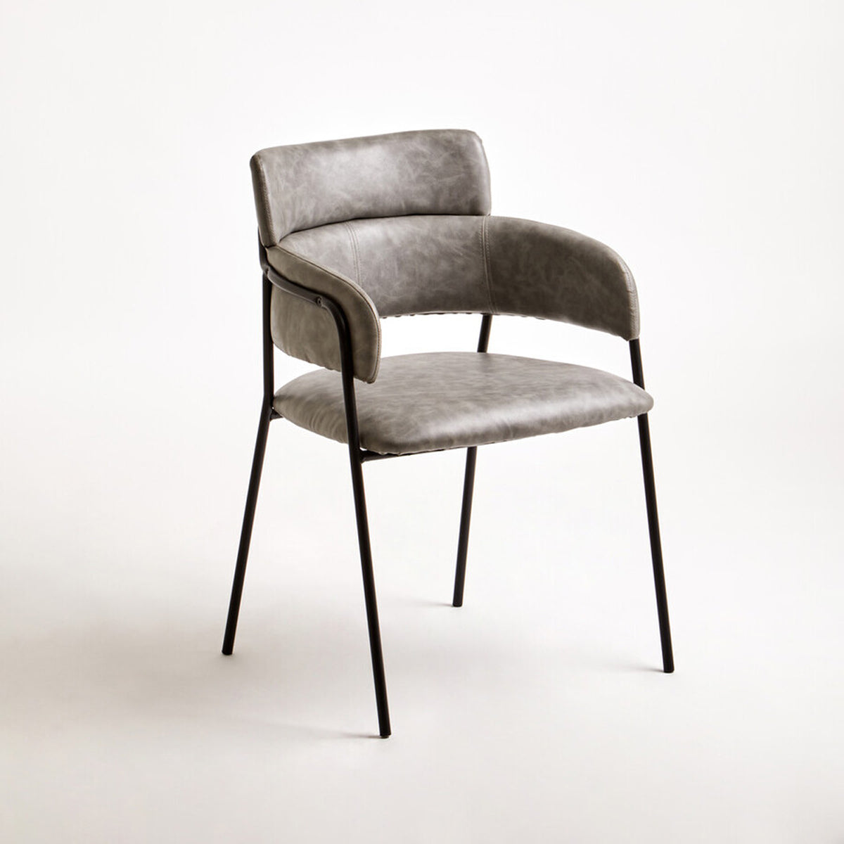 Tamzin Grey Faux Leather Dining Chair