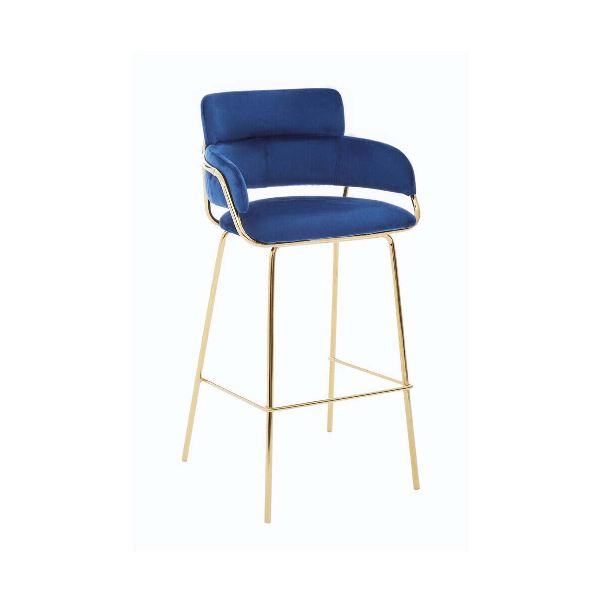 Tamzin Blue Velvet Bar Chair