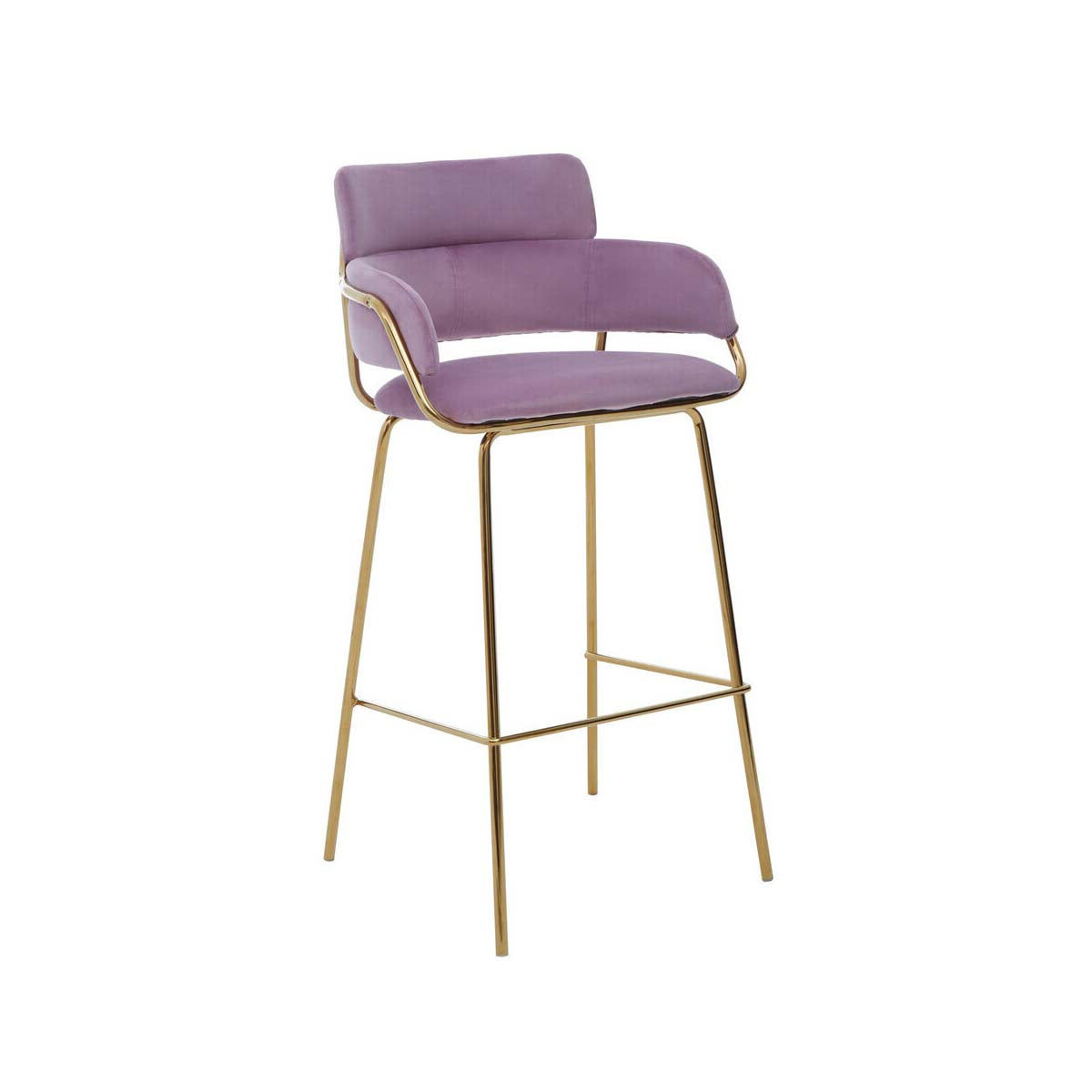 Tamzin Pink Velvet Bar Chair