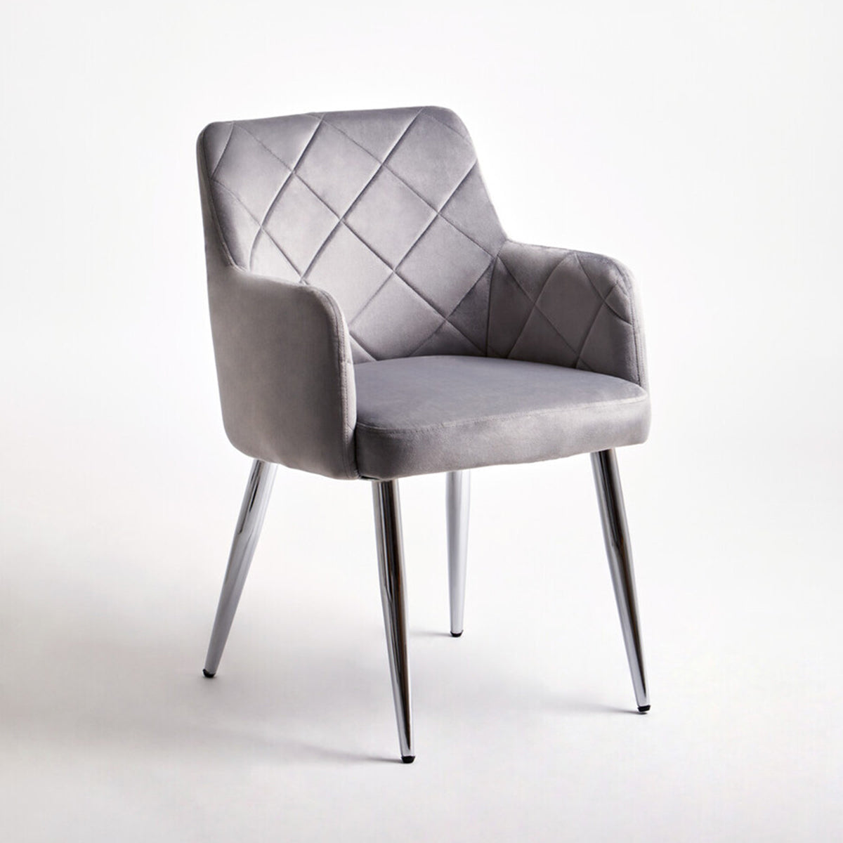 Tamzin Mink Velvet Splayed Dining Chair